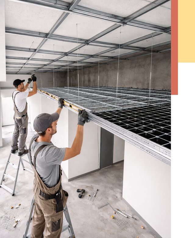 Монтаж потолка грильято в Чите от 466 руб./м² — быстрая сборка под ключ | ОТДЕЛОЧНИК-Чта