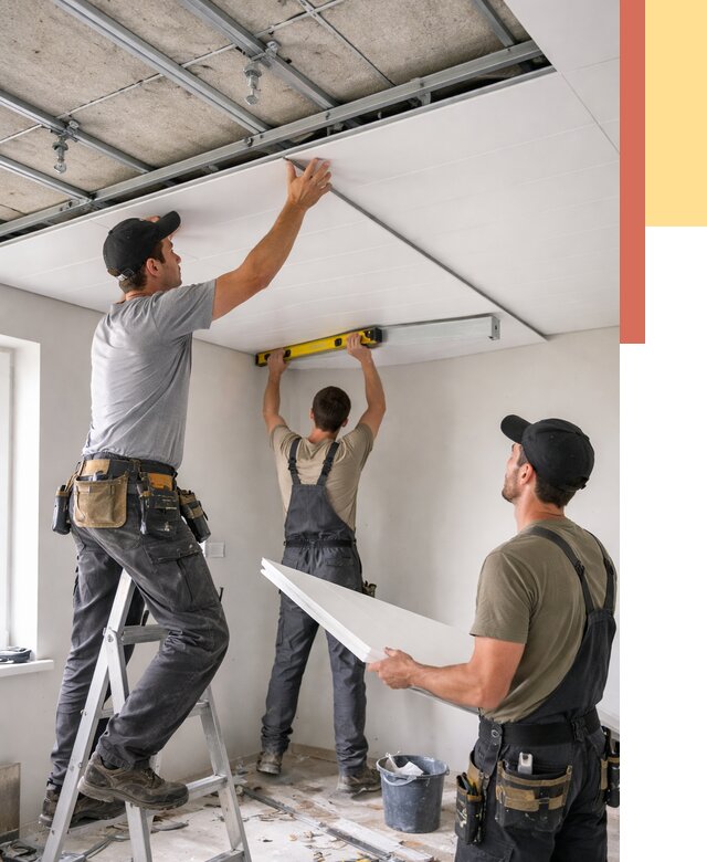 Монтаж потолка из ПВХ панелей в Чите от 3623 руб./м2 — быстро и недорого | ОТДЕЛОЧНИК-Чта