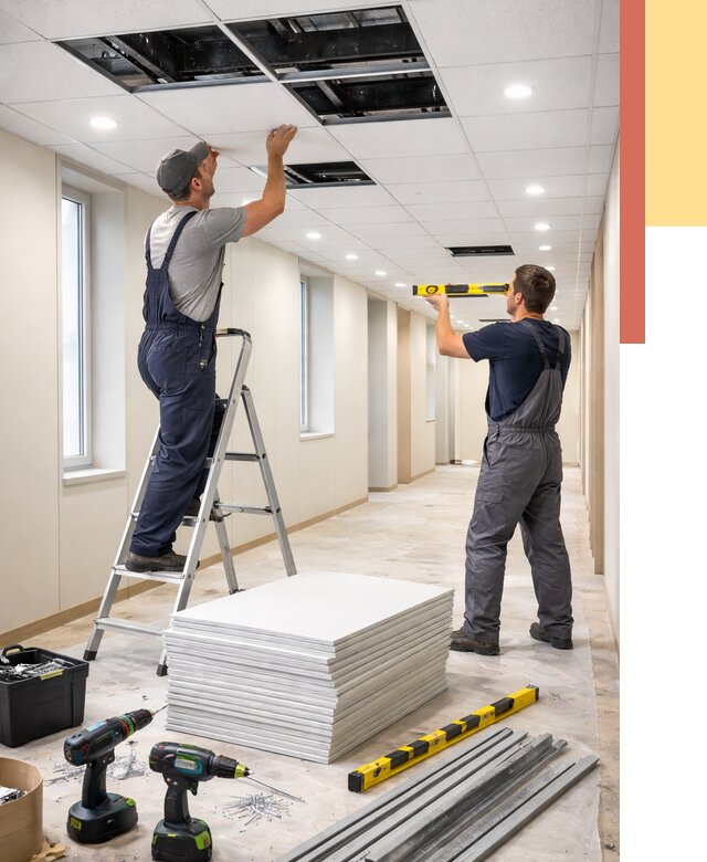 Ремонт потолка Армстронг в Чите от 4658 руб. — быстро и недорого | ОТДЕЛОЧНИК-Чта