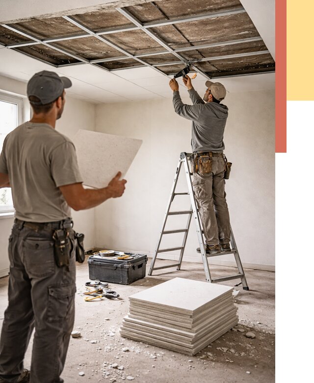 Замена плит подвесного потолка в Чите от 1811 руб. быстро и недорого | ОТДЕЛОЧНИК-Чта