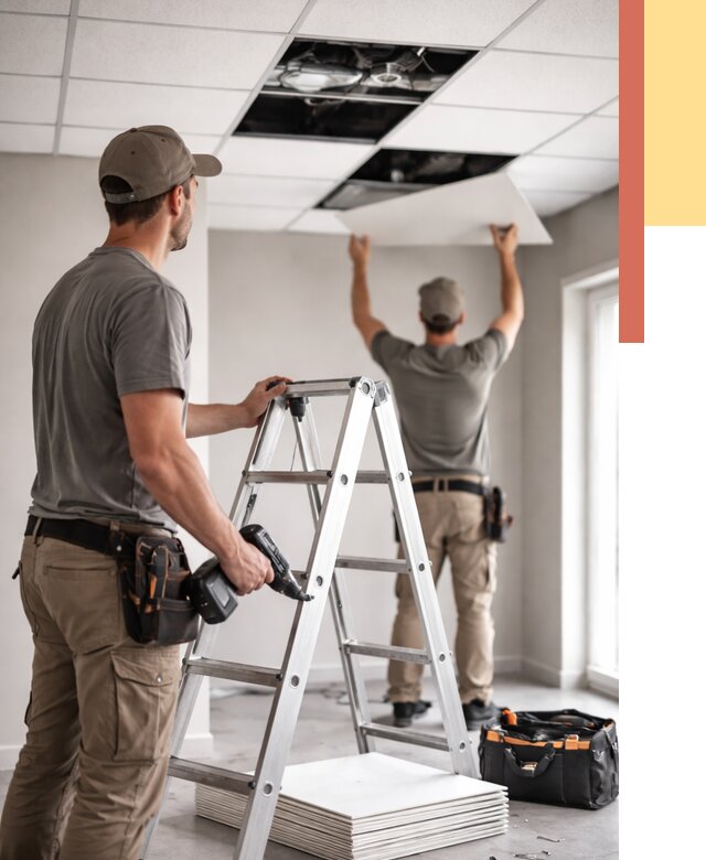 Обслуживание подвесного потолка в Чите от 3623 руб. — быстро и недорого | ОТДЕЛОЧНИК-Чта