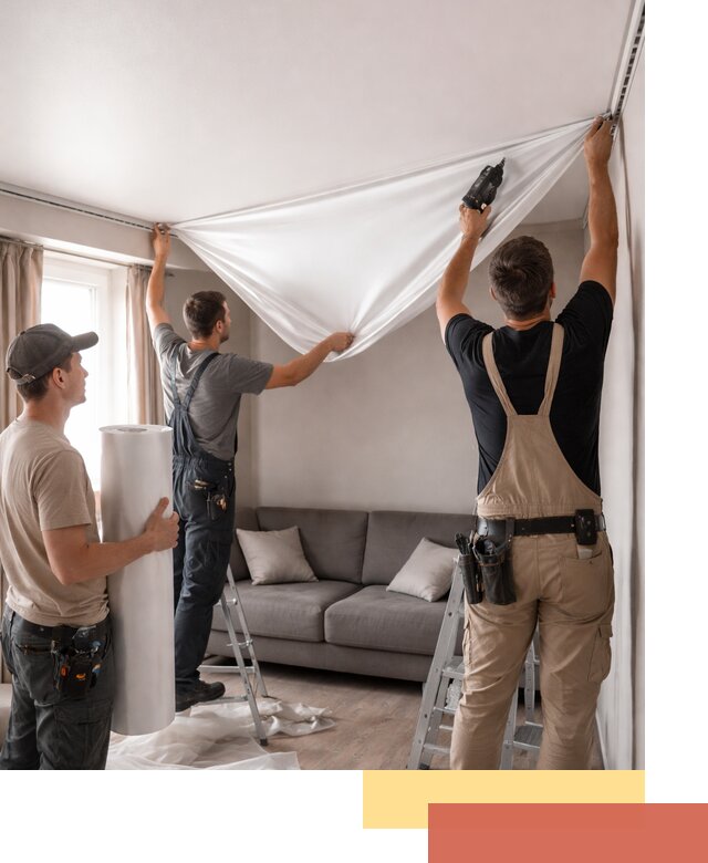 Монтаж сатинового натяжного потолка в Чите качественно и быстро