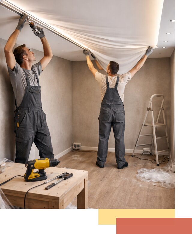 Монтаж натяжного потолка с подсветкой в Чите цена и сроки