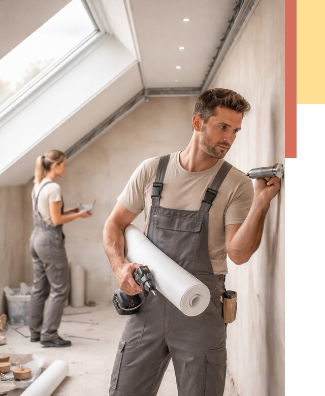 Монтаж натяжного потолка на мансарде в Чите от 3623 руб. | ОТДЕЛОЧНИК-Чта