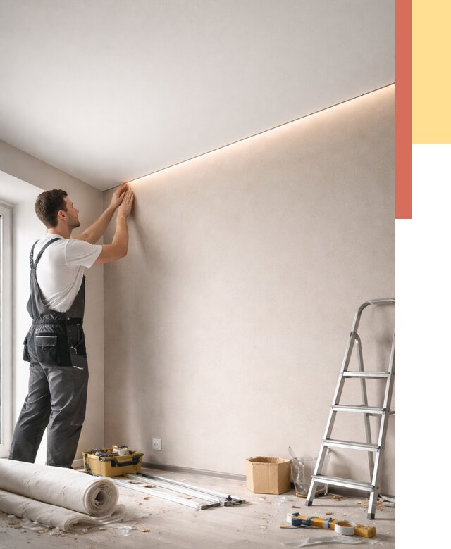 Теневые натяжные потолки в Чите от 8487 руб. под ключ | ОТДЕЛОЧНИК-Чта