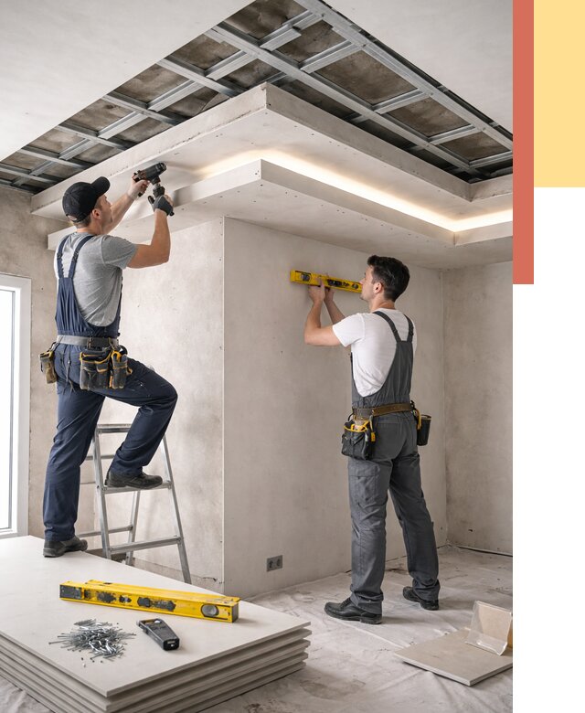 Двухуровневый потолок из гипсокартона в Чите от 1501 руб. под ключ | ОТДЕЛОЧНИК-Чта