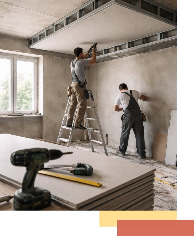 Двухуровневый потолок из гипсокартона в Чите