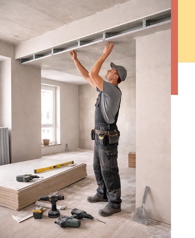 Потолок из гипсокартона с нишей в Чите от 1294 руб. под ключ | ОТДЕЛОЧНИК-Чта