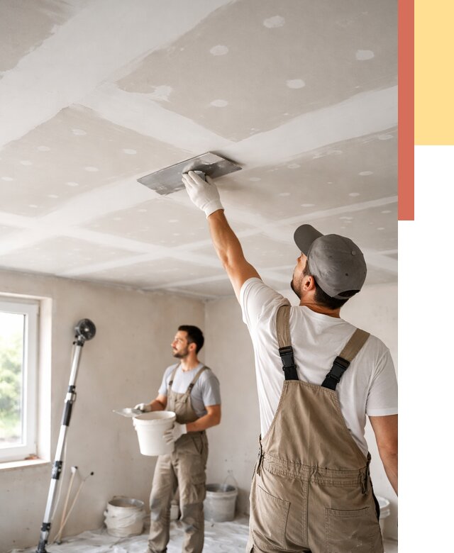 Шпаклевка потолка из гипсокартона в Чите от 3312 руб./м2 — услуги под ключ | ОТДЕЛОЧНИК-Чта