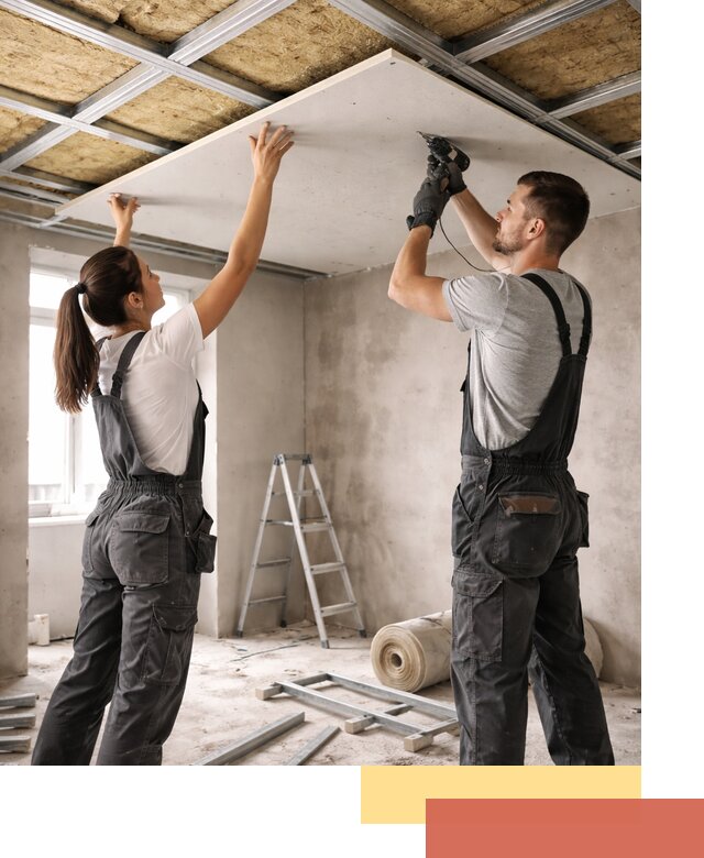 Звукоизоляция потолка из ГКЛ в Чите профессионально и надежно