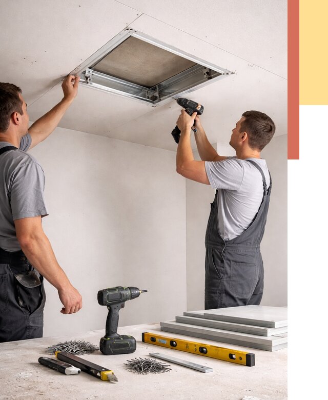 Установка люка в потолок ГКЛ в Чите от 2588 руб. под ключ | ОТДЕЛОЧНИК-Чта