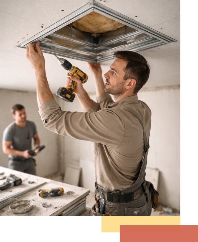 Монтаж люка в потолок из ГКЛ в Чите