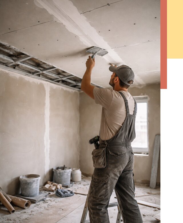 Ремонт потолка из гипсокартона в Чите от 673 руб./м² — быстро и недорого | ОТДЕЛОЧНИК-Чта