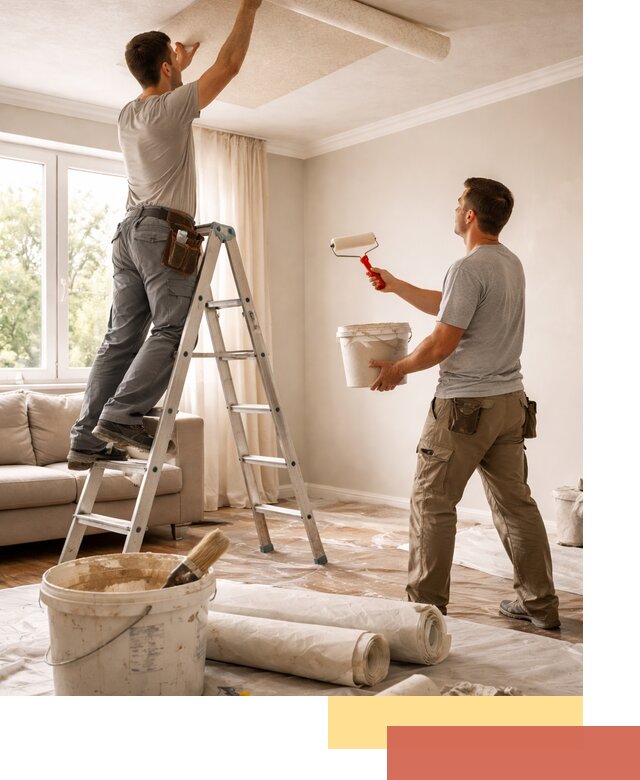 Поклейка обоев на потолок в Чите — качественно и быстро