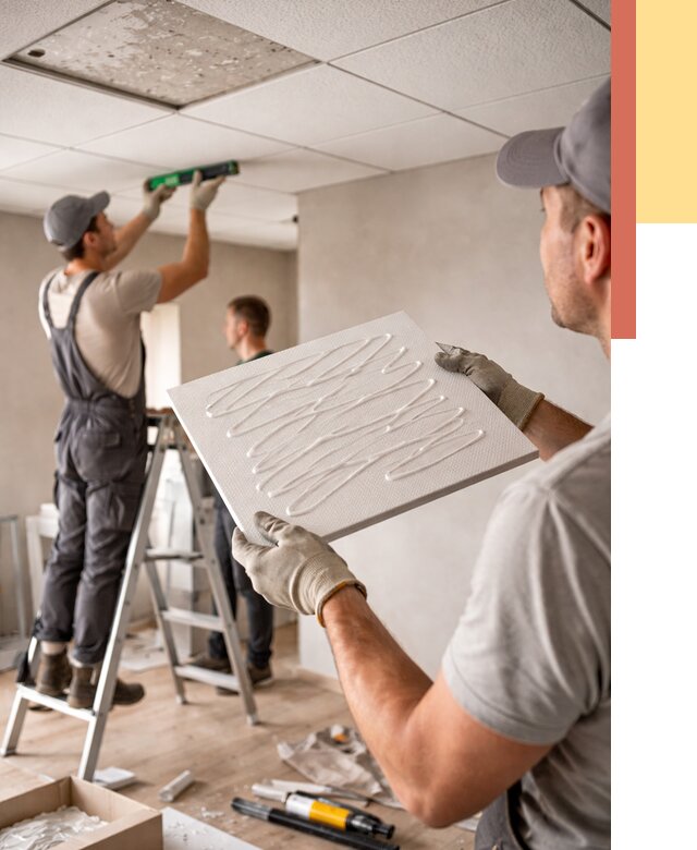 Монтаж потолочной плитки в Чите от 4658 руб. — быстро и недорого | ОТДЕЛОЧНИК-Чта