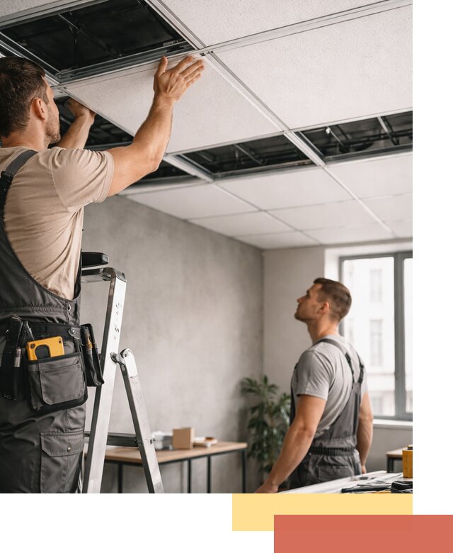 Монтаж потолочной плитки в Чите качественно и в срок