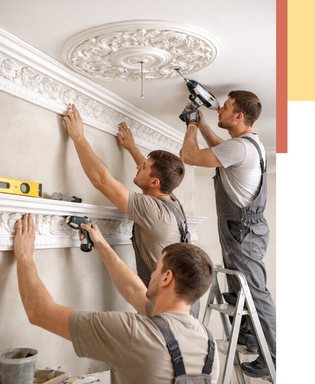 Монтаж лепнины на потолок в Чите от 3312 руб. быстро и недорого | ОТДЕЛОЧНИК-Чта