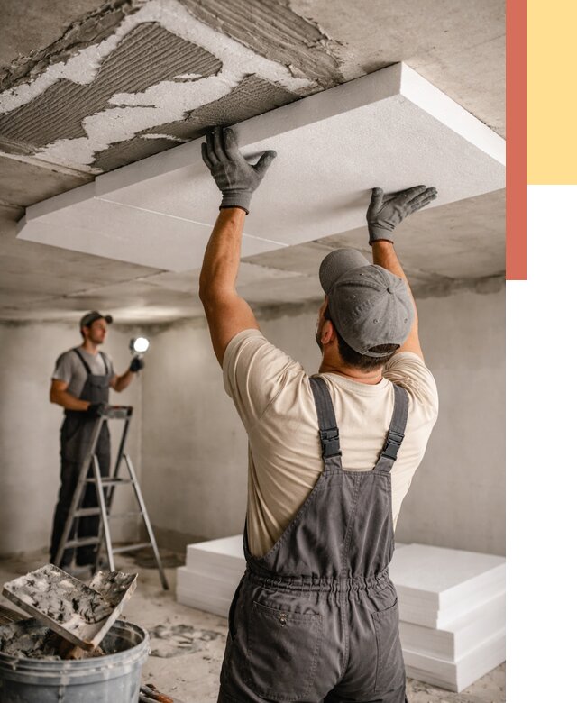 Утепление потолка пенопластом в Чите от 4658 руб/м2 — недорого и быстро | ОТДЕЛОЧНИК-Чта