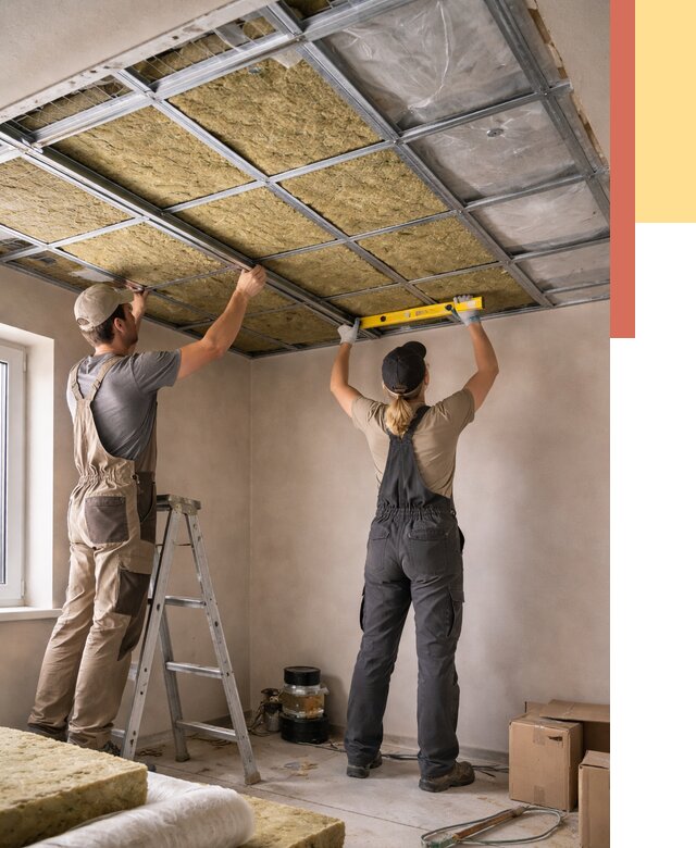 Шумоизоляция потолка в Чите от 1294 руб. под ключ — услуги ОТДЕЛОЧНИК-Чта