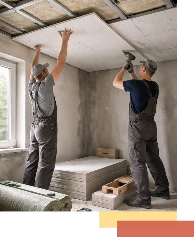 Шумоизоляция потолка панелями ЗИПС в Чите